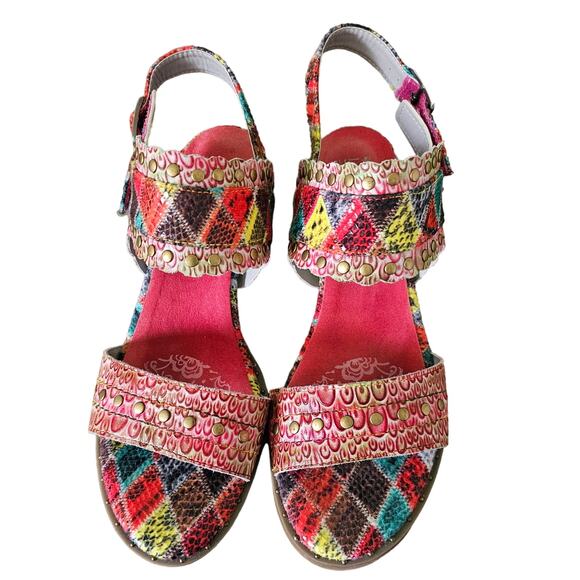 Spring Step L'Artiste Block Heel Sandals 41/10 - Picture 3 of 8